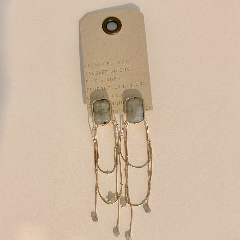 Lightweight gold dangle earrings from Anthropologie